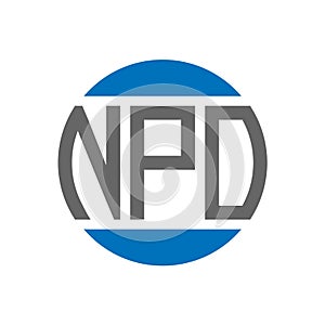 NPO letter logo design on white background. NPO creative initials circle logo concept. NPO letter design photo