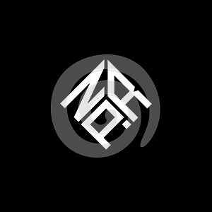 NPR letter logo design on black background. NPR creative initials letter logo concept. NPR letter design