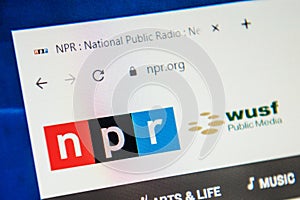 Npr.org Web Site. Selective focus.