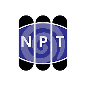 NPT letter logo design on white background. Creative modern NPT letter logo design. Vector design