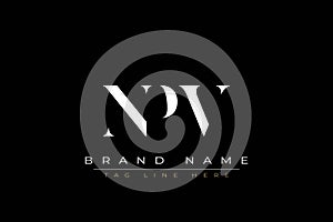NPV abstract letter logo design