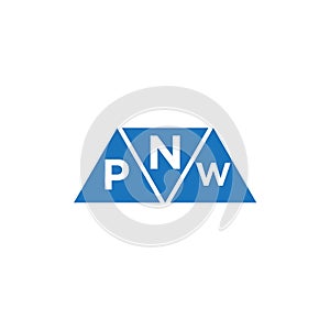 NPW abstract initial logo design on white background. NPW creative initials letter logo concept