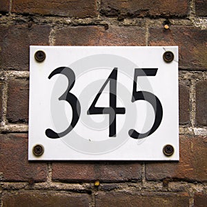 House number 345