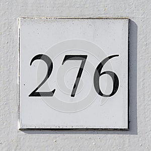 house number 276