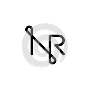 NR Logo, NR Monogram, Initial NR Logo, Letter NR Logo, Letter NR Icon