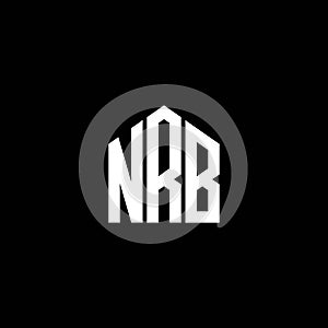 NRB letter logo design on BLACK background. NRB creative initials letter logo concept. NRB letter design.NRB letter logo design on photo