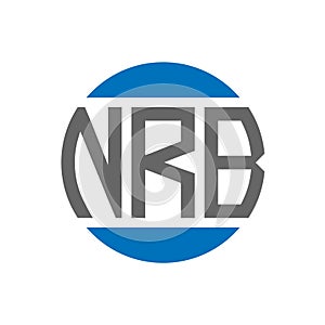 NRB letter logo design on white background. NRB creative initials circle logo concept. NRB letter design photo