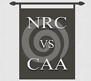 NRC VS CAA showing on black banner. photo