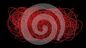 Red pipes make dense abstract network