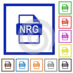 NRG file format flat framed icons