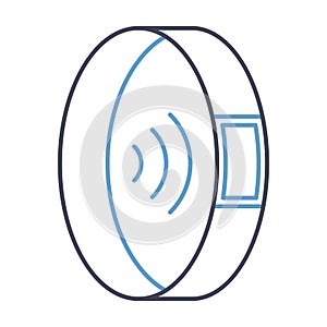 Ring controller Flat inside vector icon which can easily modify or edit