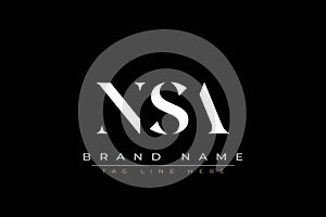NSA abstract letter logo design