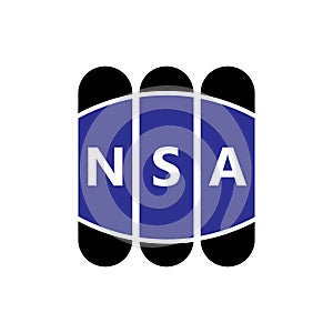NSA letter logo design on white background. Creative modern NSA letter logo design. Vector design