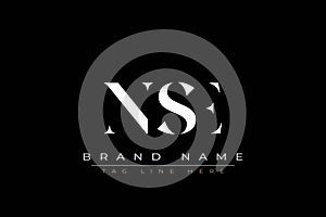 NSE abstract letter logo design
