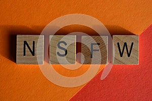 NSFW, acronym Not Safe For Work