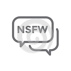 NSFW icon with graphic