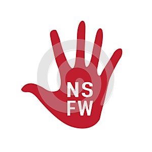 NSFW icon with graphic