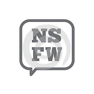 NSFW icon with graphic