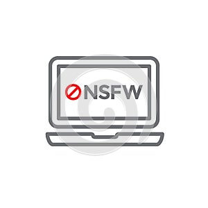 NSFW icon with graphic