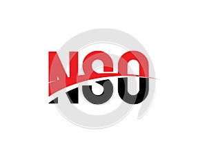 NSO Letter Initial Logo Design Vector Illustration