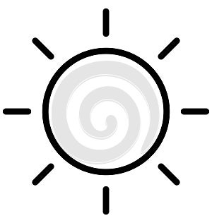 Sunny day Vector Icon which can easily modified or edit
