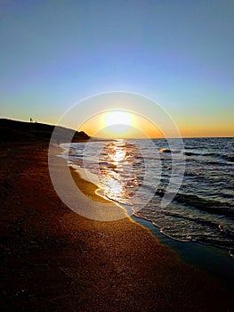 Sunset on the Azov Sea photo