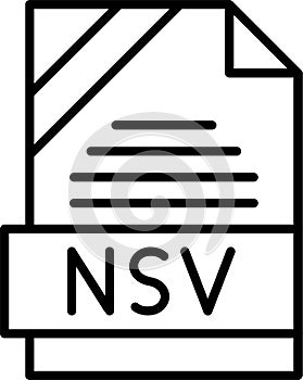 NSV Outline Vector Icon