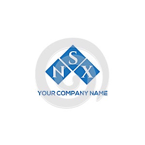 NSX letter logo design on white background. NSX creative initials letter logo concept. NSX letter design