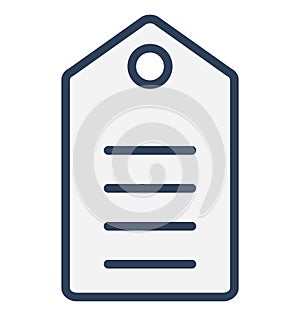 Tag, discount Isolated Vector Icon That can be very easily edit or modified.