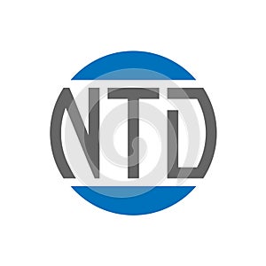 NTD letter logo design on white background. NTD creative initials circle logo concept. NTD letter design photo