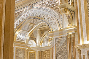 nterior elements inside of a palace. Luxury photo