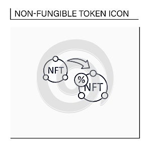 NTF resale line icon photo