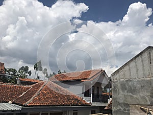 tile and beautiful sky view