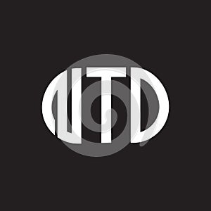NTO letter logo design on black background. NTO creative initials letter logo concept. NTO letter design photo