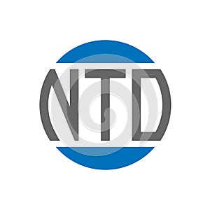 NTO letter logo design on white background. NTO creative initials circle logo concept. NTO letter design photo