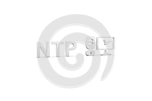 NTP concept white background