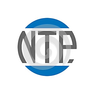 NTP letter logo design on white background. NTP creative initials circle logo concept. NTP letter design