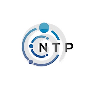 NTP letter technology logo design on white background. NTP creative initials letter IT logo concept. NTP letter design