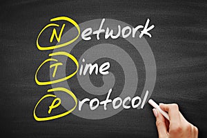 NTP - Network Time Protocol, acronym business concept