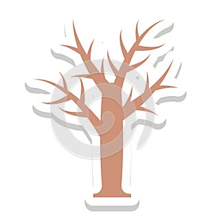 Tree, Forest Color Isolated Vector Icon