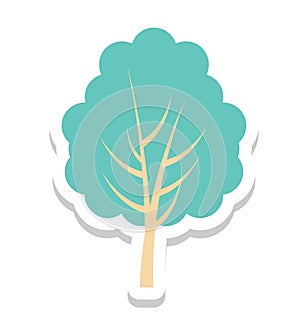Tree, Forest Color Isolated Vector Icon
