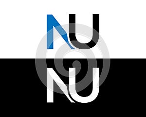 NU Letter Logo And Icon Vector photo