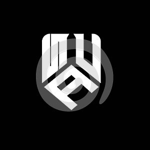 NUA abstract monogram shield logo design on white background photo