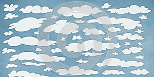 Nuages blancs dans le ciel bleu,banner photo