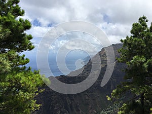 Nualolo Trail to Lolo Vista Lookout in Waimea Canyon on Kauai Island, Hawaii.