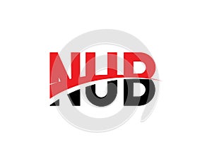 NUB Letter Initial Logo Design Vector Illustration