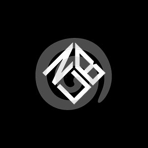 NUB letter logo design on black background. NUB creative initials letter logo concept. NUB letter design