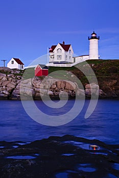 Nubble Lighthouse at Dusk