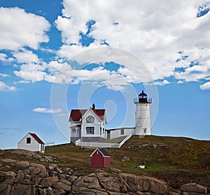 Nubble lighthouse, Maine photo