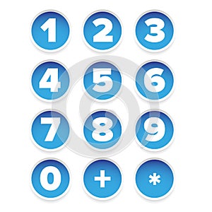 Nuber set round sticker